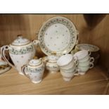 Colclough Pastel Green and Gilt Tea Service