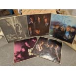 Set of the First Five Original Rolling Stones LP Vinyl Records on Decca