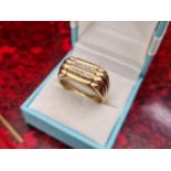 10ct Gold and Diamond Mans Ring, size 0 and 8.84g