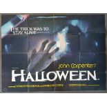 Halloween (1978) - original UK quad film poster (40" x 30") - (very slight foldwear only)