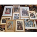 Set of Framed Beatles 1960's Press Photograph Prints