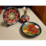 Trio of 2002 Limited Edition Moorcroft Pieces