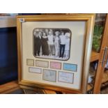 Framed Carry-On Mid-Sixties Cast Photo w/Autographs from Charles Hawtrey, Kenneth Williams, Hattie J