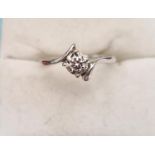 18ct White Gold & Diamond Ring (approx 0.5ct), size Z+0.5 and 2.16g