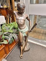 Large Floor Standing Bronze David & Goliath Figure - A/F with the arm separated