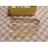 Trio oif Split 9ct Gold Chains - 4.1g