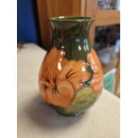 Moorcroft Green Hibiscus Vase