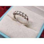 18ct White Gold Half Eternity Ring, size I+0.5 and 2.79g