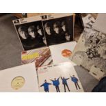 Set of Seven Beatles 1960's Vinyl Record LPs inc Help, With the Beatles, Please Please Me and Two Ov