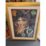 Framed George Best Manchester United/Northern Ireland Memorabilia Print