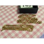 Pair of 9ct Gold Split Chain Necklaces - `12.3g