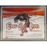 Cross of Iron (1975) - original UK quad film poster (40" x 30") - (small nick to centre of poster, o