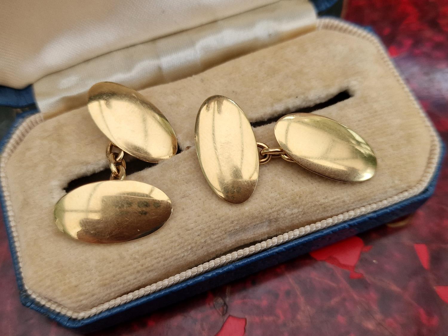 Pair of 18ct Gold Cufflinks - 7.68g