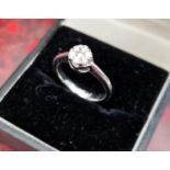 7-Diamond Cluster & 18ct White Gold Engagement Ring