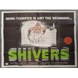 Shivers (1974) - original UK quad film poster (40" x 30") - (pinholes + slight edge-fraying)