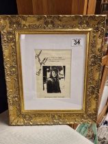 Framed and Signed Vera Lynn Autograph