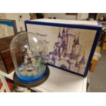 Boxed French Disney Glass Domed Chateau Belle au Bois Dormant (Sleeping Beauty)