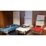 Group of Three Die Cast Franklin Mint Large Scale 1950's Car Models