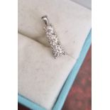 9ct White Gold approx 0.45ct Diamond Pendant, 1.21g