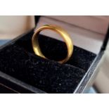 22ct Gold Wedding Band Ring - 5.15g, size K