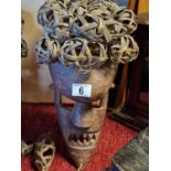 African Salampasu (Congo-Angola) Tribal Warrior Mask - 41cm high