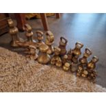 Good and Varied Collection of Brass Graduated Weights