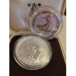 Pair of 999 Fine Proof Sterling Silver King Charles III Britannia Two Pound Coins