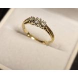 9ct Gold and Diamond (0.15ct) Engagement Ring, size L