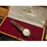 9ct Gold Longines Watch w/Original Strap