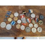 Collection of Various Antique Medals and Commemorative Coins