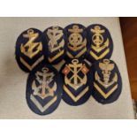 Set of Seven Officer Kaiserlische/Kriegsmarine Sleeve Insignia/Badges