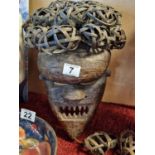 African Salampasu (Congo-Angola) Tribal Warrior Mask - 36cm high