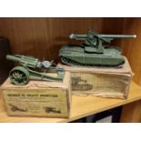 Britains Limited Original Army Tank Toys inc Mobile Heavy Howitzer and Self Propelled 155m Gun