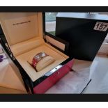 Boxed Designer Multi-Diamond Technomarine Ladies Wrist Watch w/pink and white diamond embellishment