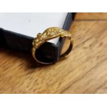 18ct Gold & Diamond Dress Ring - size L & 2.4g