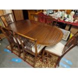Good Quality Oak Dining Suite w/six chairs - purchased from Websters