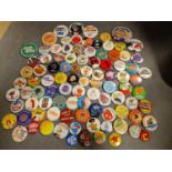 Collection of around 100 1970's-80's Pin and Other Retro Badges
