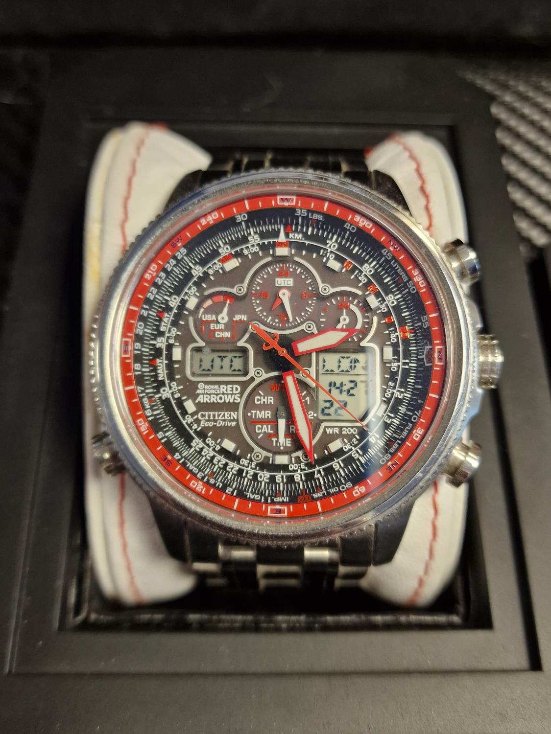 Boxed Citizen Eco-Drive Ecodrive Red Arrows Digital Chronograph Wrist Watch - w/all paperwork and fu - Image 2 of 7