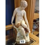 Lovely Royal Dux Porcelain Bathing Lady Figure '2942' - 30cm high