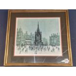 Arthur Delaney (1927-1987) Hand Signed and Limited Edition Print of a Town Scene - Lowry Interest