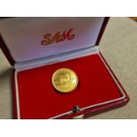 Cased 1986 Issue South African 22ct Gold Krugerand Coin - 8.5g weight