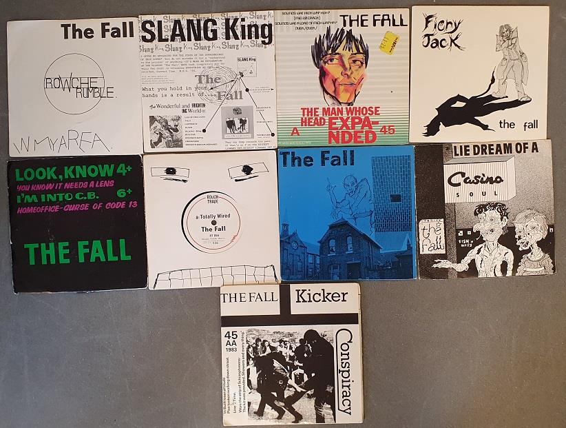 Superb collection of 7" Vinyl records singles/EPs by The Fall, comprising Kicker, Casino Soul, How I