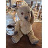 Antique Straw Filled Teddy Bear