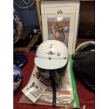 Royal Signals Motorcycle Helmet plus Various Valentino Rossi Collectables