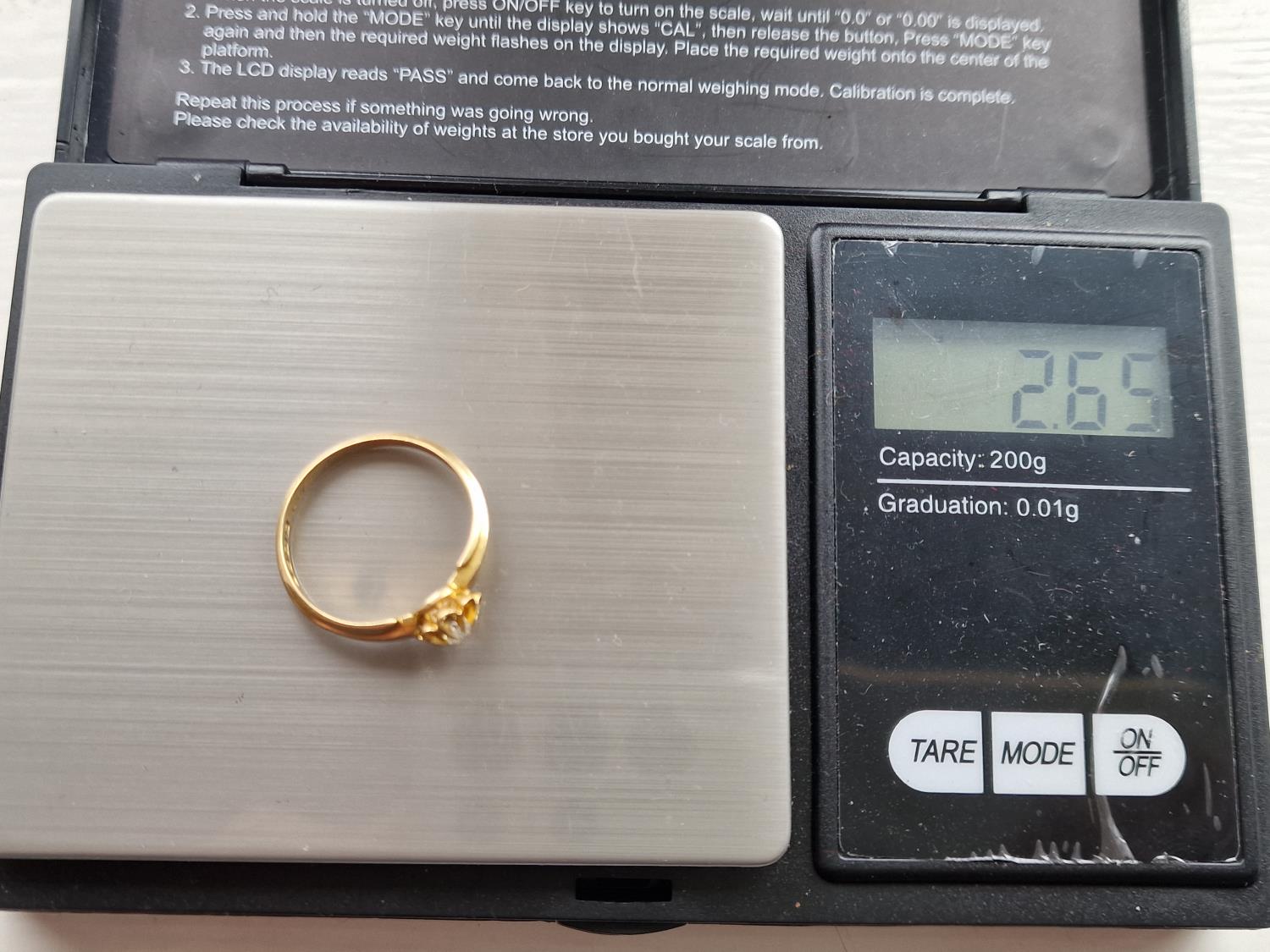 Antique 18ct Gold & Diamond Engagement Ring - size O, weight 2.65g, - Image 4 of 5