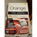 Boxed Nokia Orange Phone + a Boxed Sony Mini Disc Player