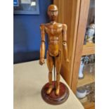 Vintage French Articulated Wooden Artist's Model - approx 40cm high