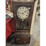 Large Cased Gledhill Time Recording Clock
