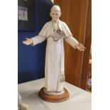 Large Capo Di Monte Pope John Paul II Pottery Figure - approx 20 inches high