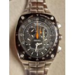Seiko Sportura Kinetic 7L22-0AD0 Chronograph Wrist Watch